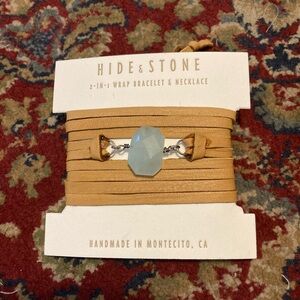 Tan Wrap Bracelet & Necklace